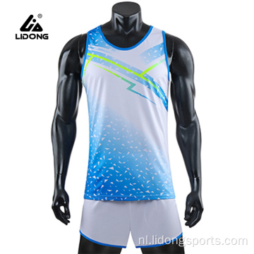 Aangepaste sublimatie Running Jogging Set Running Sports Suit